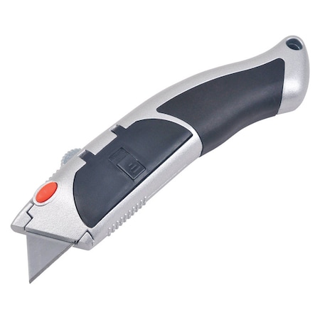 Steel Grip Steel Grip 7 in. Retractable Auto Reload Utility Knife Silver 1 pk DR76521